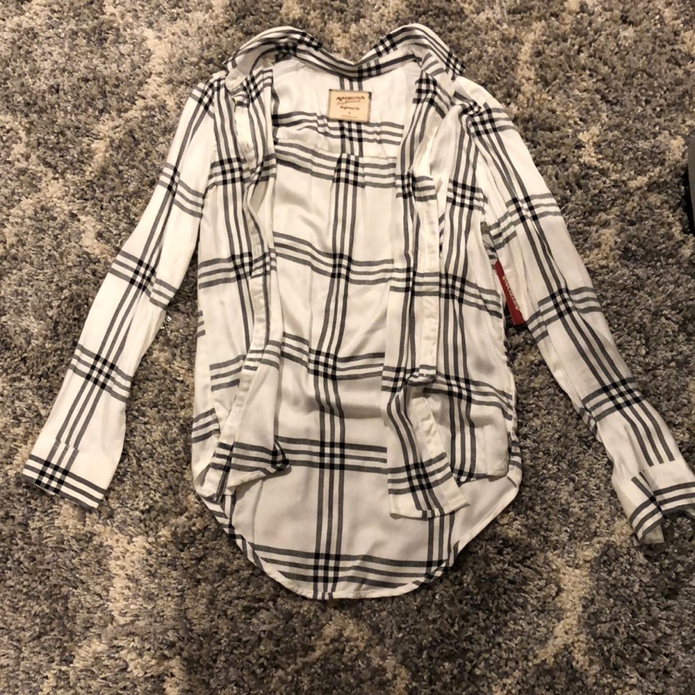 Womens white flannel shirt